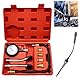 9 Stück Kompressionsprüfgerät mit Zündkerzenprüfgerät, Kompressionsprüfer Tester Kit, Kompressionsmesser mit 4 Adapter, 0-20 bar oder 0-300 psi Meßgerät Drucktester M10 M12 M14 M18 für KFZ LKW Auto