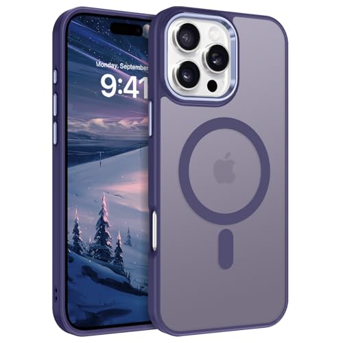 Coque iPhone 16 Pro Max antichoc fine finis les rayures et chutes violet foncé