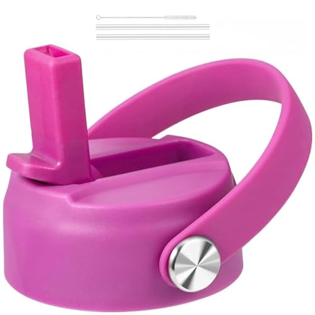 Straw Lid for Hydro Flask Wide Mouth Water Bottles, Top Lids with Straw Compatible with Hydro Flask 32 40 oz, Replacement Cap Wide Mouth Accessories Flip Lid Flex Handle