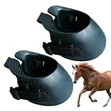 de goma para caballos, botas para caballos,Zapatos protectores para pezuñas - Botas de protección de cascos resistentes al desgaste para entrenamiento, competición y rehabilitación