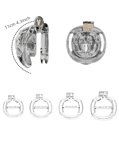 Image of Flat Chastity Cage Sissy Pink Silicone Soft Realistic Vagina (Translucent) | DINGYAN Vulva Soft TPE Material Micro Chastity Device Breathable Penis Cock Cage Invisible Anti Erection BDSM Slave Training