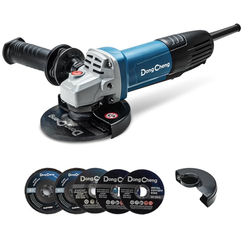 DongCheng Winkelschleifer 800W, Scheiben-Ø: 125 mm, 11.800min-1, Handgriff mit Vibrationskontrolle,...