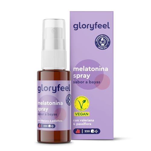 Melatonina Spray Bayas - Para dormir bien (110 noches) - Con Pasiflora, Valeriana, Melisa, Lavanda, Vitamina B6 y B1 - Tranquilizante natural para un mejor sueño - Sin alcohol, Sin azúcar, 30 ml