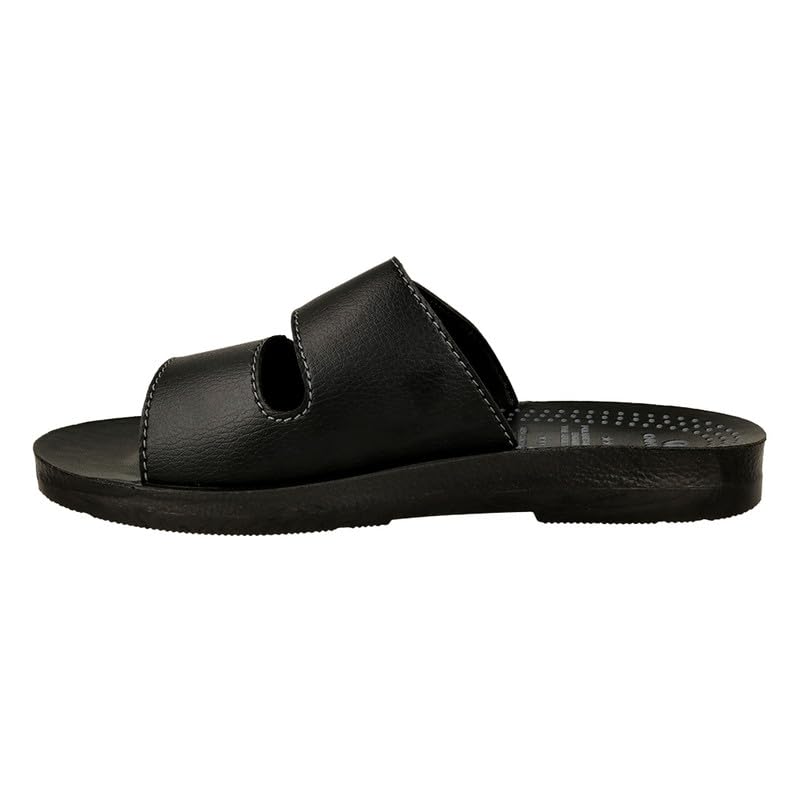 Image of AEROBLU Comfortable Flat Slippers for Men | Dual Adjustable Velcro Strap | Anti SKid & Lightweight Slip-On Flats for Indoor & Outdoor use