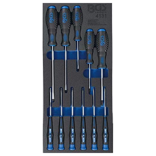 BGS 4131 | Werkstattwageneinlage 1/3: Schraubendreher-Satz | 11-tlg.