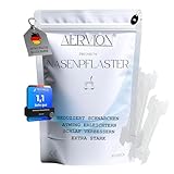AERVION® Premium Nasenpflaster Transparent 30 Stück, Gegen Schnarchen & verstopfte Nase, Extra stark, für Sport, Besser Atmen & Schlafen, Schnarchstopper, Hautfreundlich, Nasal Nose Strips M 55x17mm
