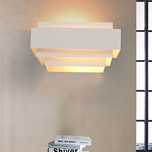 Applique murale blanche E27 métal moderne luminaire salon couloir loft