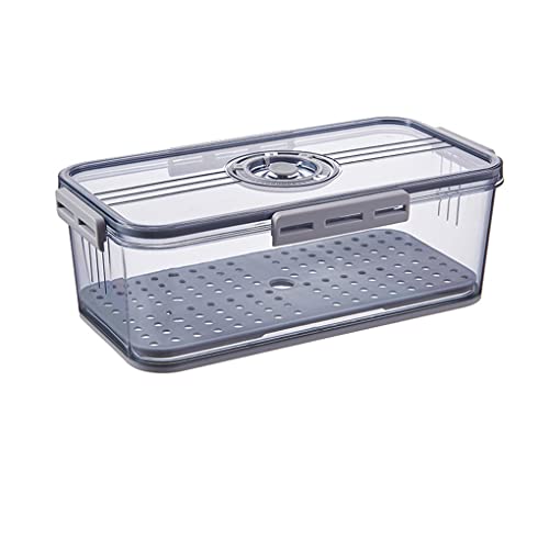 JMAHM Fridge Organizer Kühlschrank Schubladen Stapelbar Kühlschrank Aufbewahrungsbox fur Küchen、Kühlschrank、Schränke (32.5x17.5x11grau)
