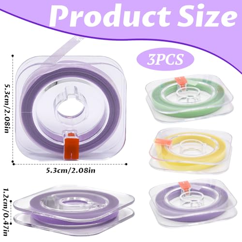 3 Stück Zahn Schleifpapier Zahnzwischenräume, Zahn Schleifpapier, Bunt Zahnschleifpapier, Zahnschleifpapier für Zwischenräume, Dental Polierstreifen, Zähne Polieren (Gelb, Grün, Lila, 6mx4mm)