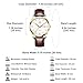 QBAIZI Gold and White Watch for Men Brown Leather Watches Elegant Three Hands Date Day Analog Mens Dress Watch Classic Easy to Read Water Resistant Quartz Men's Wrist Watches Relojes De Hombres