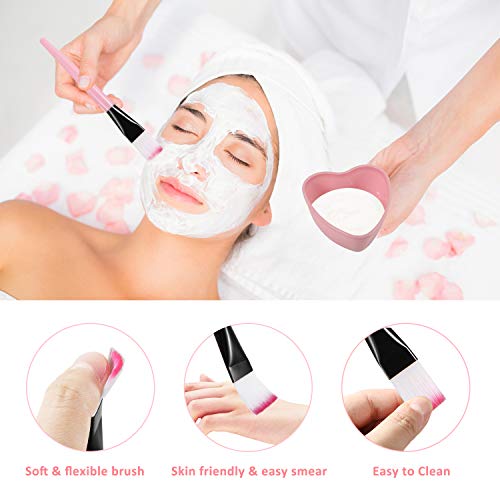 face mask mixing Bowl set,10 in 1 Cat Shape Headband Spray Brush Stick Spatula Puff Measure Spoon Lady face Skin Care Mask Mixing Tool Sets - Thumbnail 2