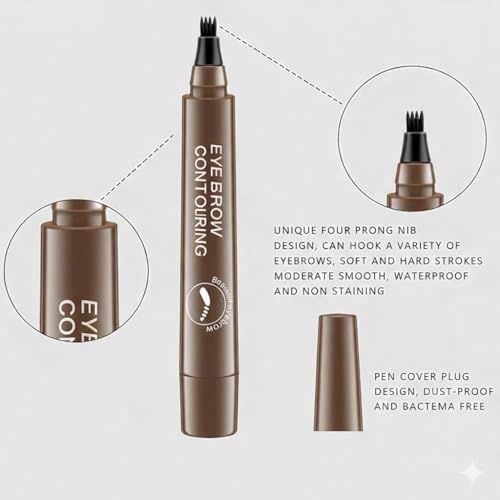 Image of Eyebrow Pencil Black | Waterproof & Smudge-Proof | One Swipe Application | Micro Precision | Natural & Long-Lasting Finish | For Denser & Fuller Eyebrows | Cruelty-Free (Brown)