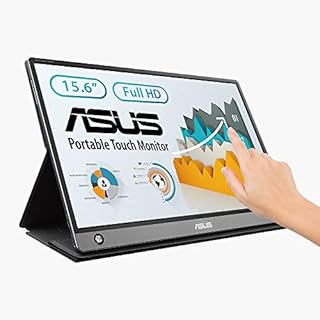 ASUS ZenScreen Touch MB16AMT 15.6" USB Type-C Portable Monitor, FHD (1920x1080), IPS, 10-point Touch, up to 4 hours battery, Micro-HDMI, Foldable Smart case, Compatible with USB Type-A, Auto-Rotate