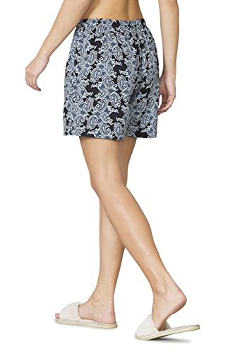 Image of Van Heusen Women's Cotton Lounge Shorts | Lightweight | Breathable Cotton | Relaxed fit | Printed | Comfortable Everyday Wear | Style 55501|Available in Pack of 1 & 2