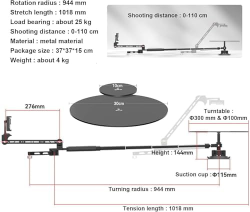 Obrotowy gramofon o 360° do fotografii produktowej – profesjonalna platforma fotograficzna do rozpakowywania filmów, wyświetlania żywności i fotografii komercyjnej w handlu elektronicznym