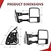 YITAMOTOR Towing Mirrors compatible for 1999-2007 Ford F250 F350 F450 F550 Super Duty Tow Mirror Power Heated with Turn Signal Light 1999 2000 2001 2002 2003 2004 2005 2006 2007