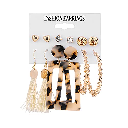 Image of Shining Diva Fashion Stylish Combo Metal Earrings for Women and Girls