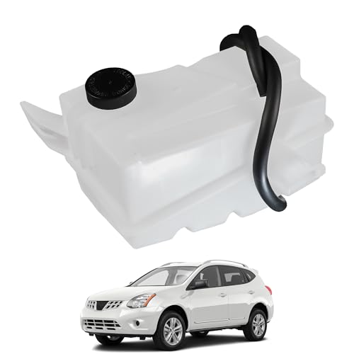 YzusGomumu 21711JG000 Engine Coolant Expansion Reservoir Tank With Cap & Hose Compatible With 2008-2015 Nissan Rogue Select L4 2.5L Replaces 21711-JG000 603-498 603498 21711JG000-PFM 217123NA0A