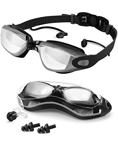 Lunette Piscine Adulte Lunettes De Natation Anti-Buée Avec Bouchons D' Oreilles Intégrés - Protection UV - Unisexe Lunettes Piscine Decathlon