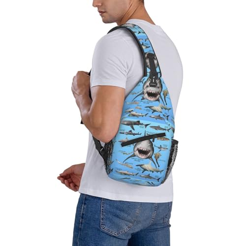 Bolso cruzado tipo mochila de pecho negro deportivo miniatura 7