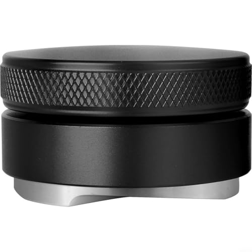 Manomissione e distributore per caffè in acciaio inox 58 mm per espresso, livellatore per caffè a doppia testa, struttura in acciaio 304 con impugnatura antiscivolo a diamante, base rimovibile