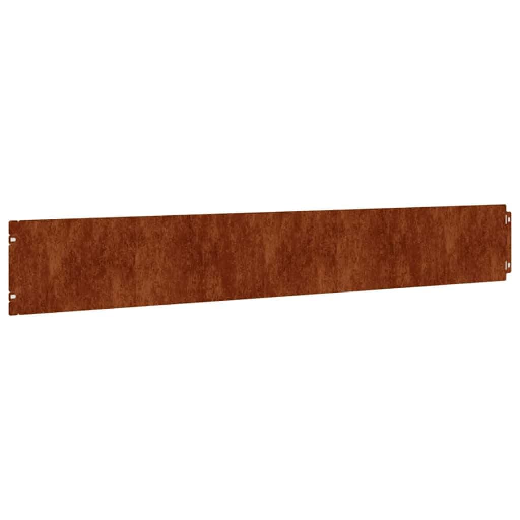 vidaXL Lawn Edgings 50 pcs, Garden Edging for Outdoor Yard, Garden Border with Pointy Ends, Grass border, 15x103 cm Flexible Corten steel — image 1