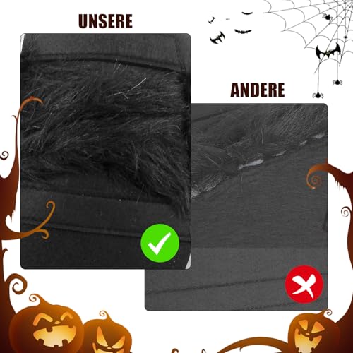 Xbessc Halloween Spinnen Kostüm Haustier, Filz Hundekostüm Spinnenkostüm, Katzen Urlaub Dekoration, Halloween Plüsch Spinne Kostüme für Kleine Bis Mittelgroße Hunde und Katzen Verstellbar Schwarz