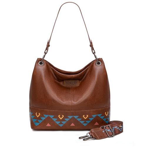 Image of Wrangler Hobo Bags for Women Vegan Leather Top Handle Shoulder Purses and Handbags