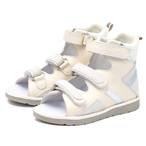 princepard Orthopedic Sandals for Children,Kids High Top Summer Flat Shoes for Boys and Girls,with Arch and Ankle Support,Anti-slip Soles