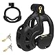 BDSMYOU 2.0 Doppelschloss Peniskäfig,mit Chastity Penisring(mit Ring Schloss),3D Harz Chastity Cage für Senior Player,Keuschheitskäfig Herren,Keuschheitsgürtel für Herren,Cock Cage Käfig (XS, 48mm)