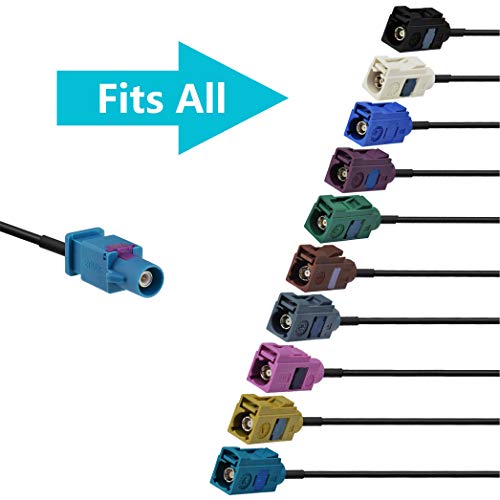 image for Bingfu Fakra Z Female to Male Vehicle Antenna Extension Cable 2m 6.5 f