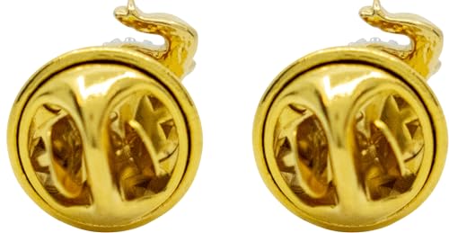 Image of Set of 2 Brooch Lapel Tack Pins With Rhinestones (Golden Elephant)