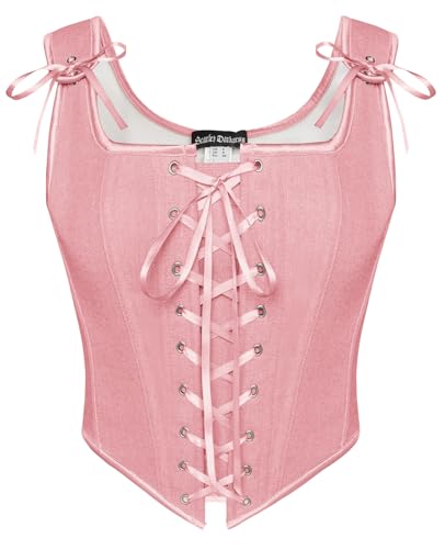 Image of Scarlet Darkness Women's Renaissance Corset Tops Lace Up Overbust Bustier