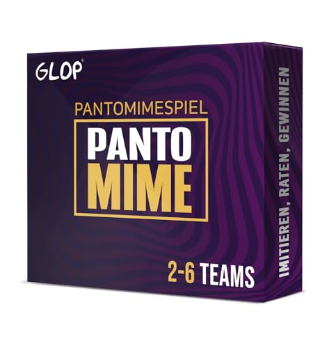 Glop Pantomime, Pantomime Spiel, Brettspiele für Kinder ab 8 Jahren und Erwachsene, Gesellschaftsspiele für die Ganze Familie, Familienspiel, Brettspiele Familienspiele, Spiele für Erwachsene.