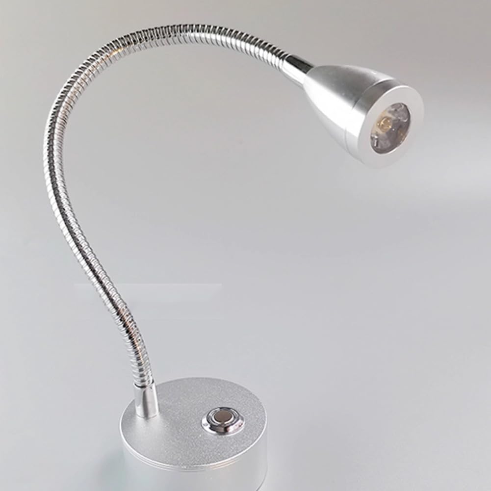 ZBZFGE Elastyczna LED na gęsiej szyi Lampka ścienna do czytania Przełącznik dotykowy Ściemnialna ścienna z portem USB Kinkiet wewnętrzny ścienna na gęsiej szyi 3W Lampka nocna Oświetlenie ścienne