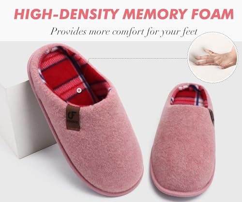 Image of COFACE Unisex Mens Womens Cozy Memory Foam Scuff Slippers Casual Slip On Warm House Shoes Indoor /Outdoor Felt Sandal Slippers Size 4-15