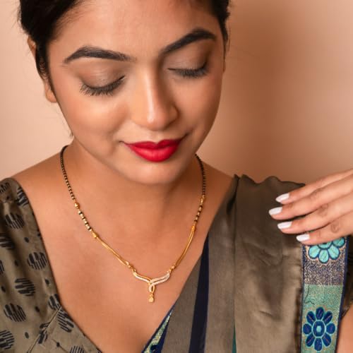 Image of 1 Gram Gold Plated Mangalsutra for Women Stylish Gift for Wife Daily Wear