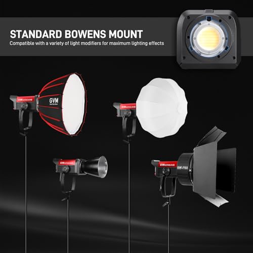 Image of GVM SD700B 700W Led Video Light, Studio Light with Bowen Mount, 29100 lux /m Photography Lighting kit with Standard Cover, Continuous Output Studio Lighting for Films, Broadcasts, CRI 97+, 2700-6800K