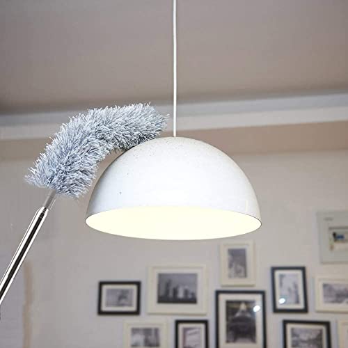 Image of Long Handle Microfiber Feather Fan Ceiling Duster for Dust Cleaning with extendable Pole 100 Inch with Anti Scratch Bendable Brush for Cleaning High roof Cobweb Stick