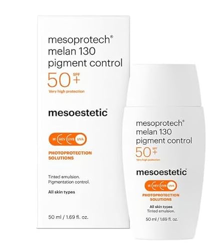 Mesoestetic Mesoprotech Melan 130 Pigment Control SPF50+ Sonnencreme für das Gesicht mit sehr hohem Lichtschutz, geeignet für Haut mit Pigmentunreinheiten