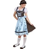 PARTY DISCOUNT NEU Damen-Kostüm Dirndl Hannerl, braun-türkis Gr. 40