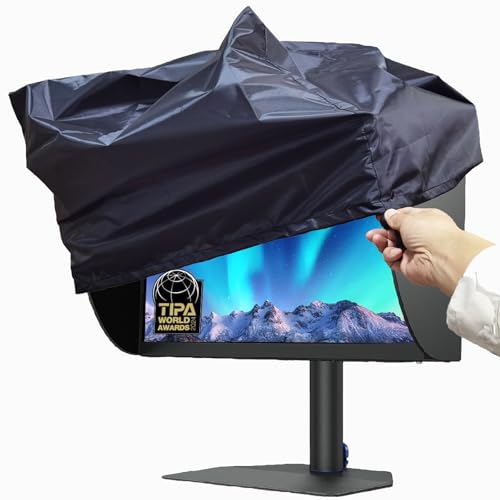 Image of Computer Monitor Dust Cover for 27-30 inch PC Monitor, Large Screen Protector Compatible with Benq 272U, Gaming Monitor Cover with Panel, Desktop PC Cloth Jacket