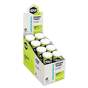GU Brew Hydratatie Drink Tabs (Elektrolyt-bruistabletten), Citroen (citroen-limoen), 8 stuks