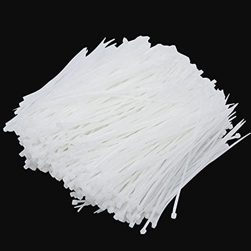 Self Locking Wire Cable Zip,1000 Pcs Tie Fasten Wrap 6 Inch Nylon Zip Tie by Magicorange (3X150mm, White)