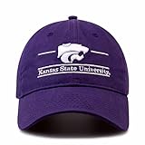 The Game NCAA Adult Bar Hat - Garment Washed Twill - Embroidered Design - Elevate Your Style and Show Your Team Spirit (Kansas State Wildcats - Purple, Adjustable)