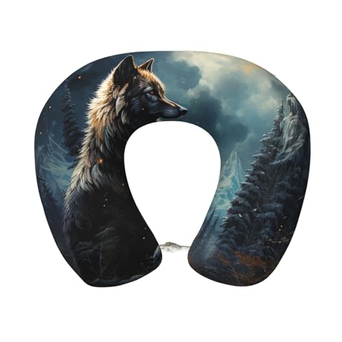 Almohada de espuma viscoelástica para viaje U miniatura 1