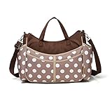 CheekyTummy Changing Diaper Bag - Best Designer Ladies Tote Handbag (Polka Dots)