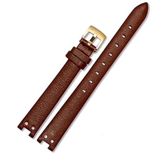 Bracelet montre cuir marron 12mm idéal pour tenue de bureau chic