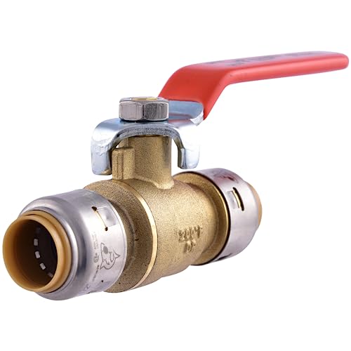 sharkbite max 12 x 12 in ptc ball valve push-to-connect brass water shut-off plumbing fitting ur22222