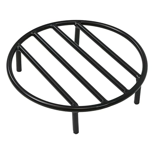 Sunnydaze Fire Pit Grate - Heavy-Duty Steel - Round Firewood Grate for Outdoor Firepits - 12-Inch Black